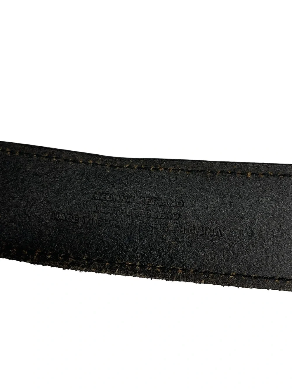 Embossed Genuine Leather Belt Brown Floral Western Boho Size Medium